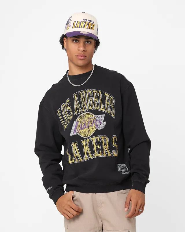 Mitchell & Ness Los Angeles Lakers Ivy Arch Crewneck Faded Black sold by Culture Kings