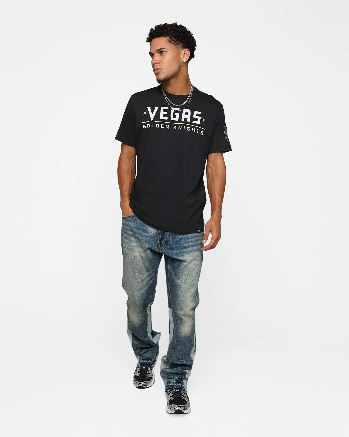 47 Brand Vegas Golden Knights Flint Black T-Shirt Black sold by Culture Kings product image thumbnail 2