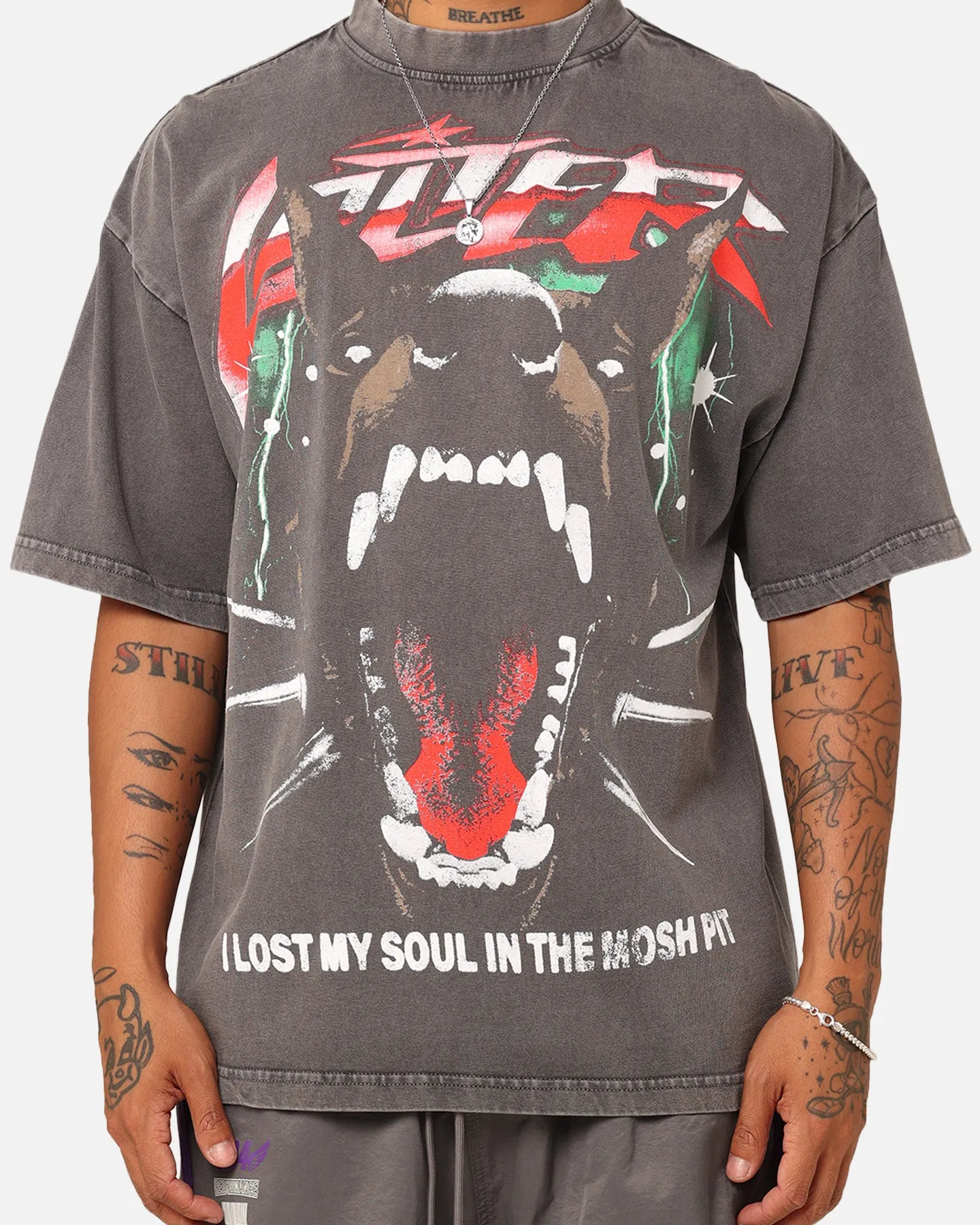 Loiter Riot Squad Vintage T-Shirt Charcoal Grey sold by Culture Kings product image thumbnail 4