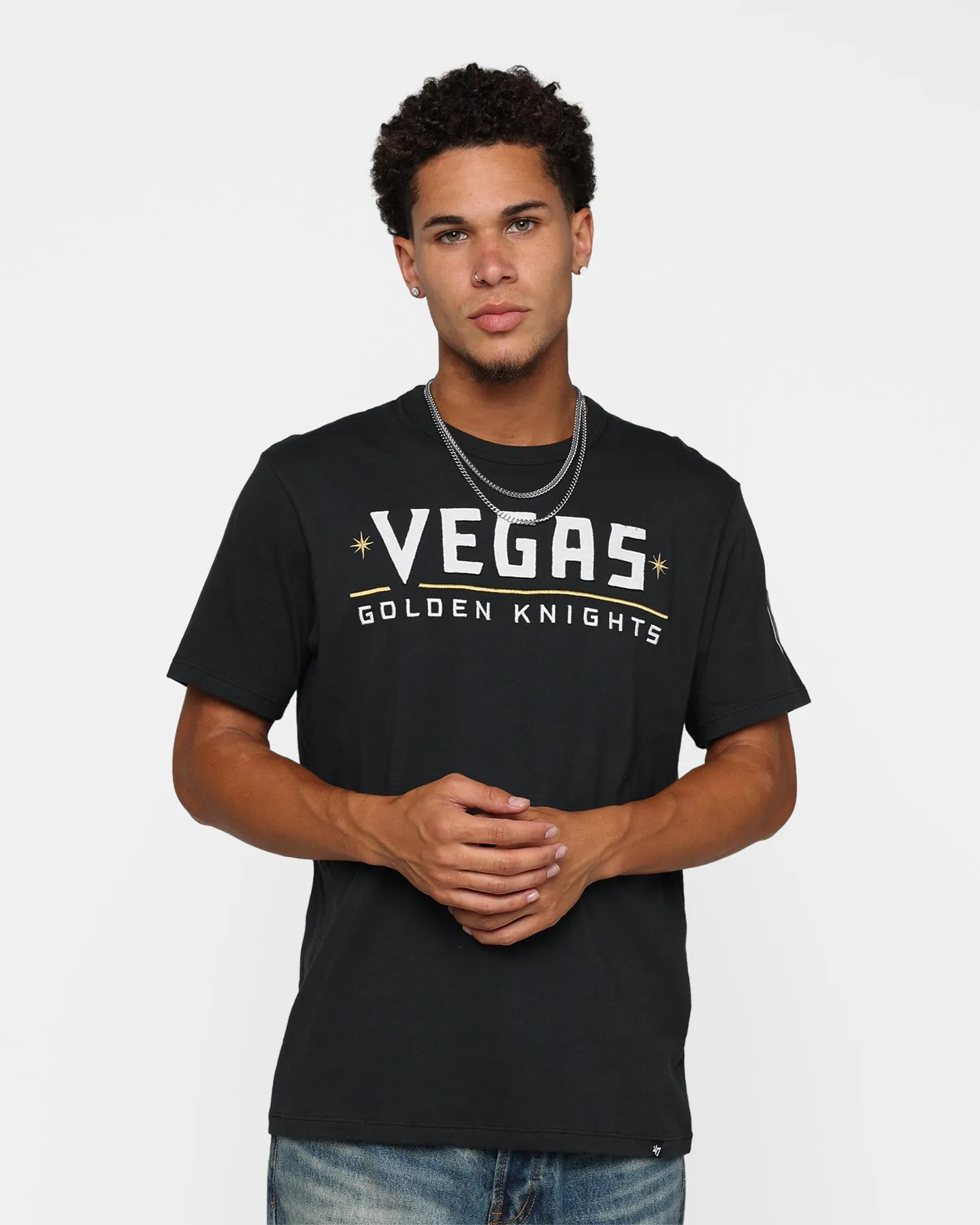 47 Brand Vegas Golden Knights Flint Black T-Shirt Black sold by Culture Kings