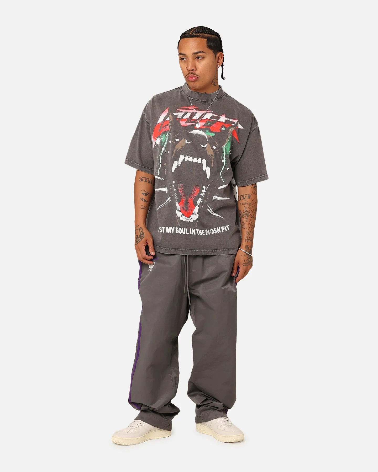 Loiter Riot Squad Vintage T-Shirt Charcoal Grey sold by Culture Kings product image thumbnail 3