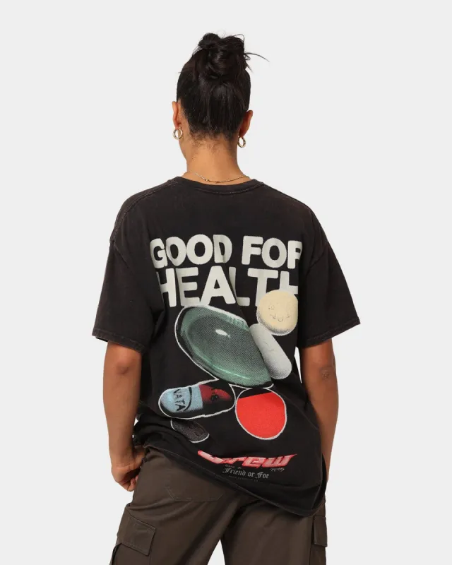Goat Crew Good 4 Health Vintage T-Shirt Black Wash sold by Culture Kings