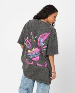 American Thrift x Aaahh!!! Real Monsters Monsters Heavyweight Vintage T-Shirt Black Wash sold by Culture Kings
