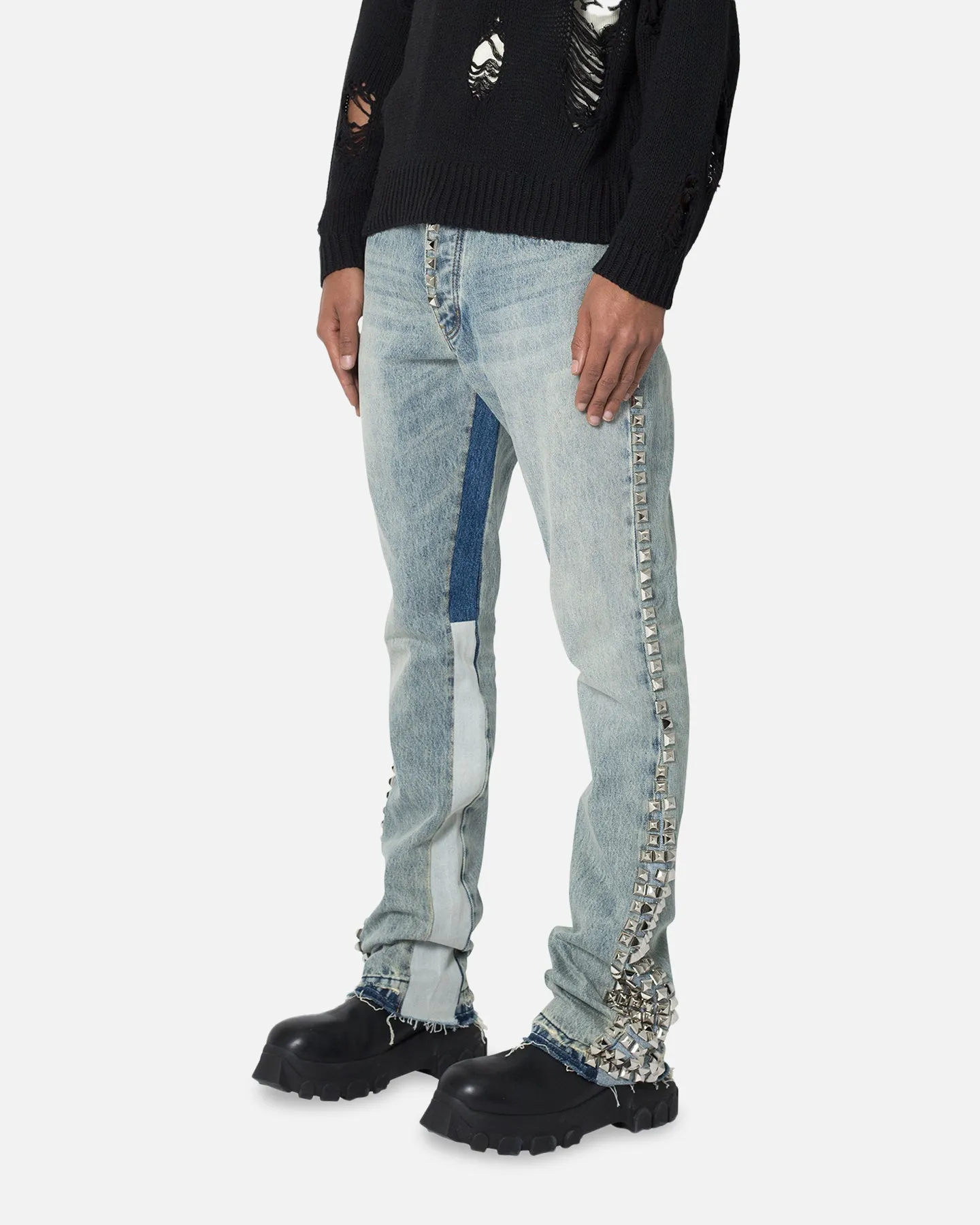 MNML B572 Studded Flare Denim Jeans Blue sold by Culture Kings product image thumbnail 2