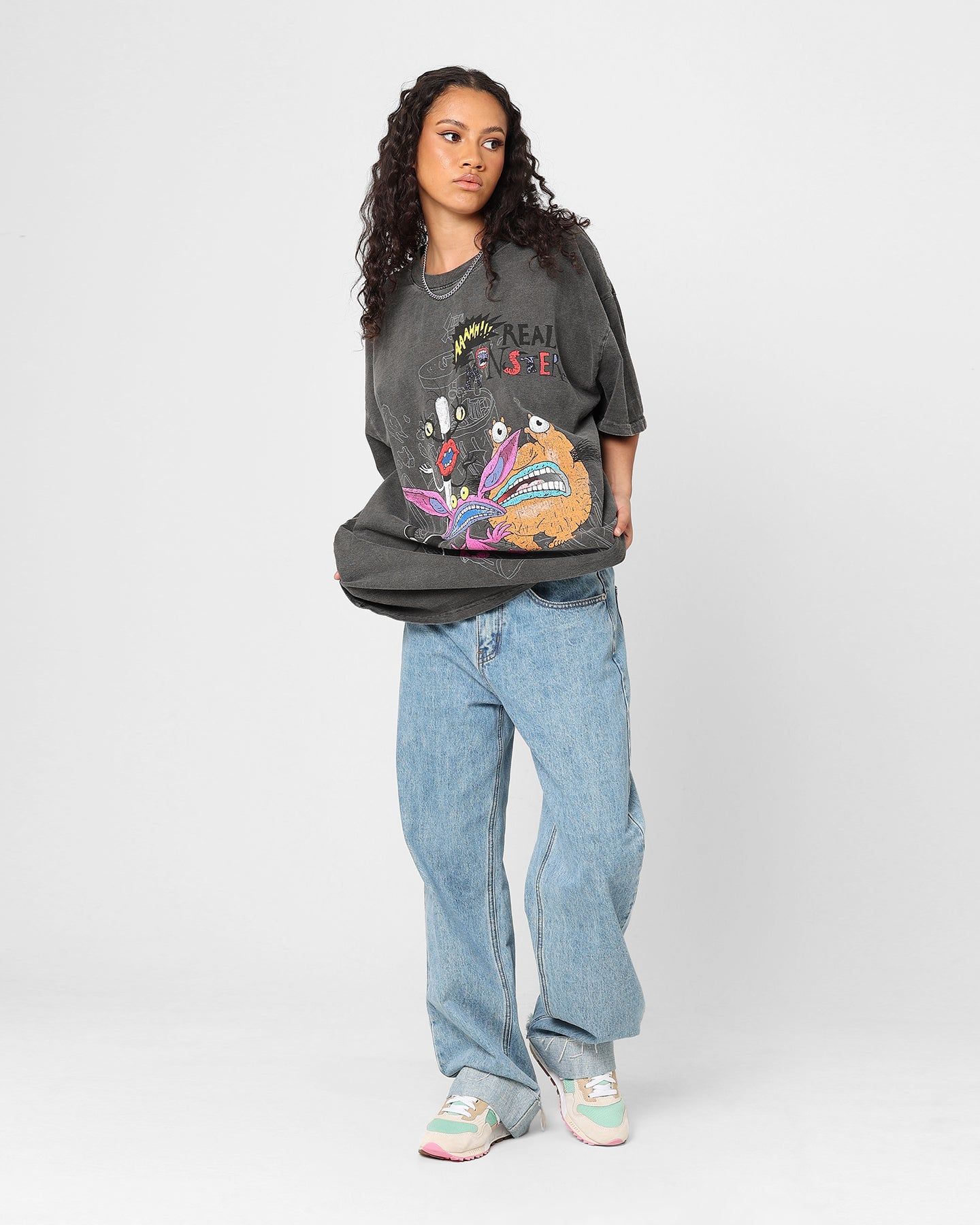 American Thrift x Aaahh!!! Real Monsters Monsters Heavyweight Vintage T-Shirt Black Wash sold by Culture Kings product image thumbnail 3