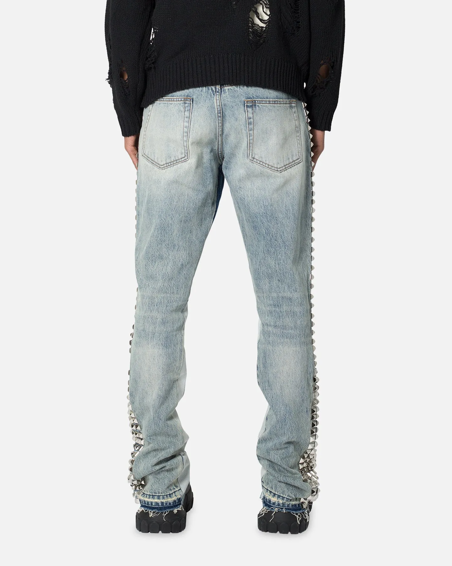 MNML B572 Studded Flare Denim Jeans Blue sold by Culture Kings product image thumbnail 4