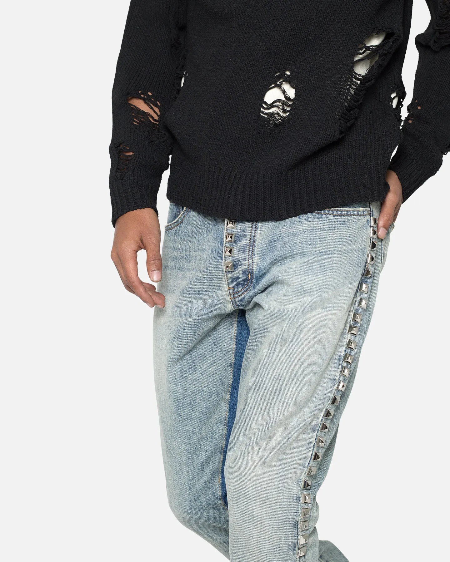 MNML B572 Studded Flare Denim Jeans Blue sold by Culture Kings product image thumbnail 5