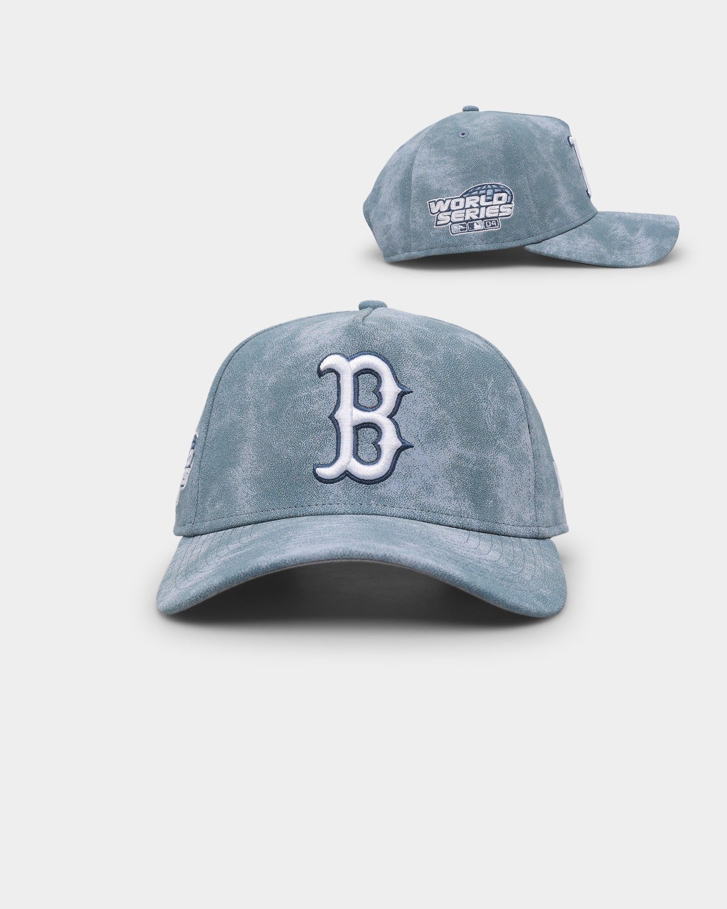 New Era Boston Red Sox 'Sky Blue Washed Suede' 9FORTY A-Frame Snapback Pastel Blue sold by Culture Kings