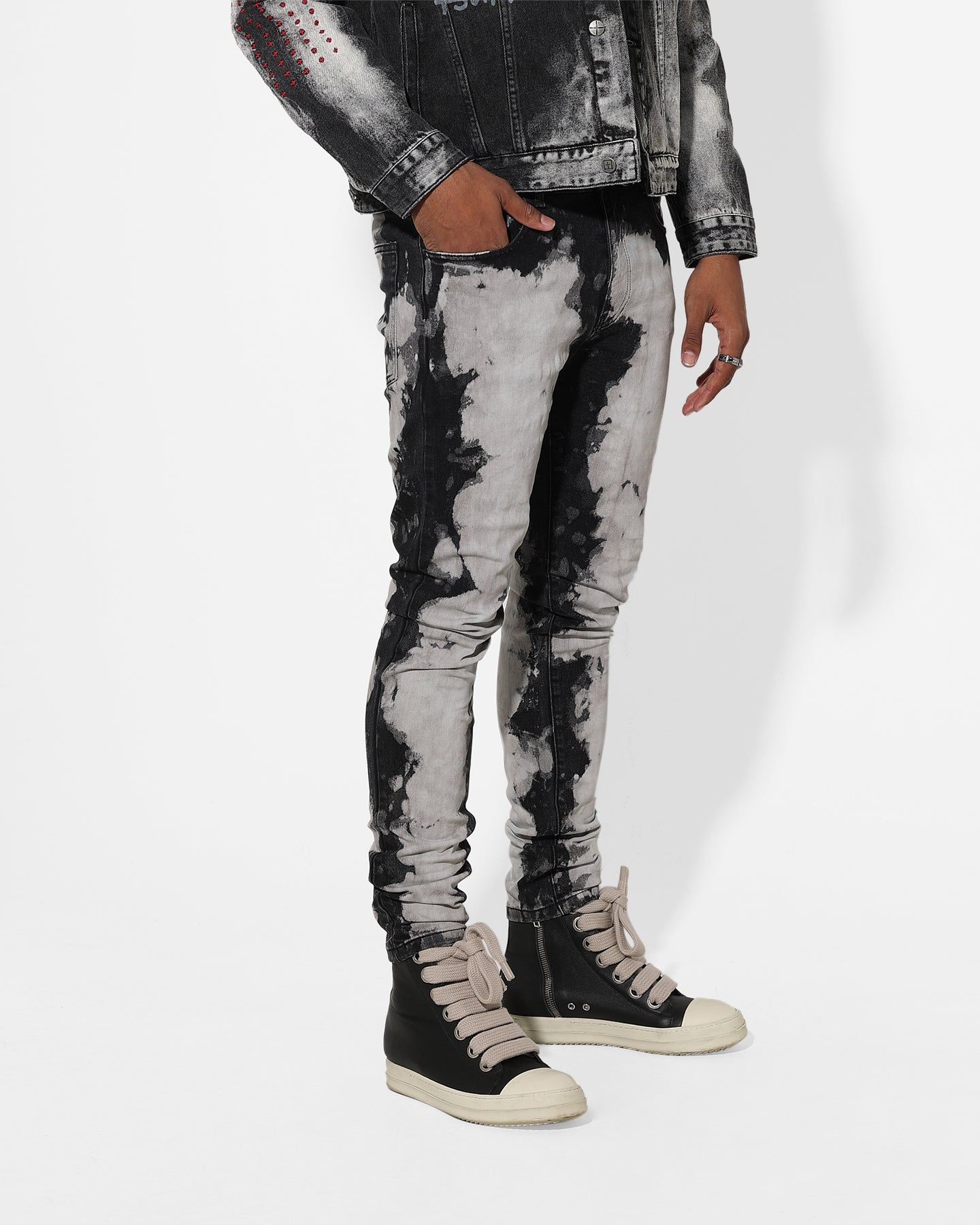 Saint Morta Splat Jeans Black/Grey sold by Culture Kings product image thumbnail 5