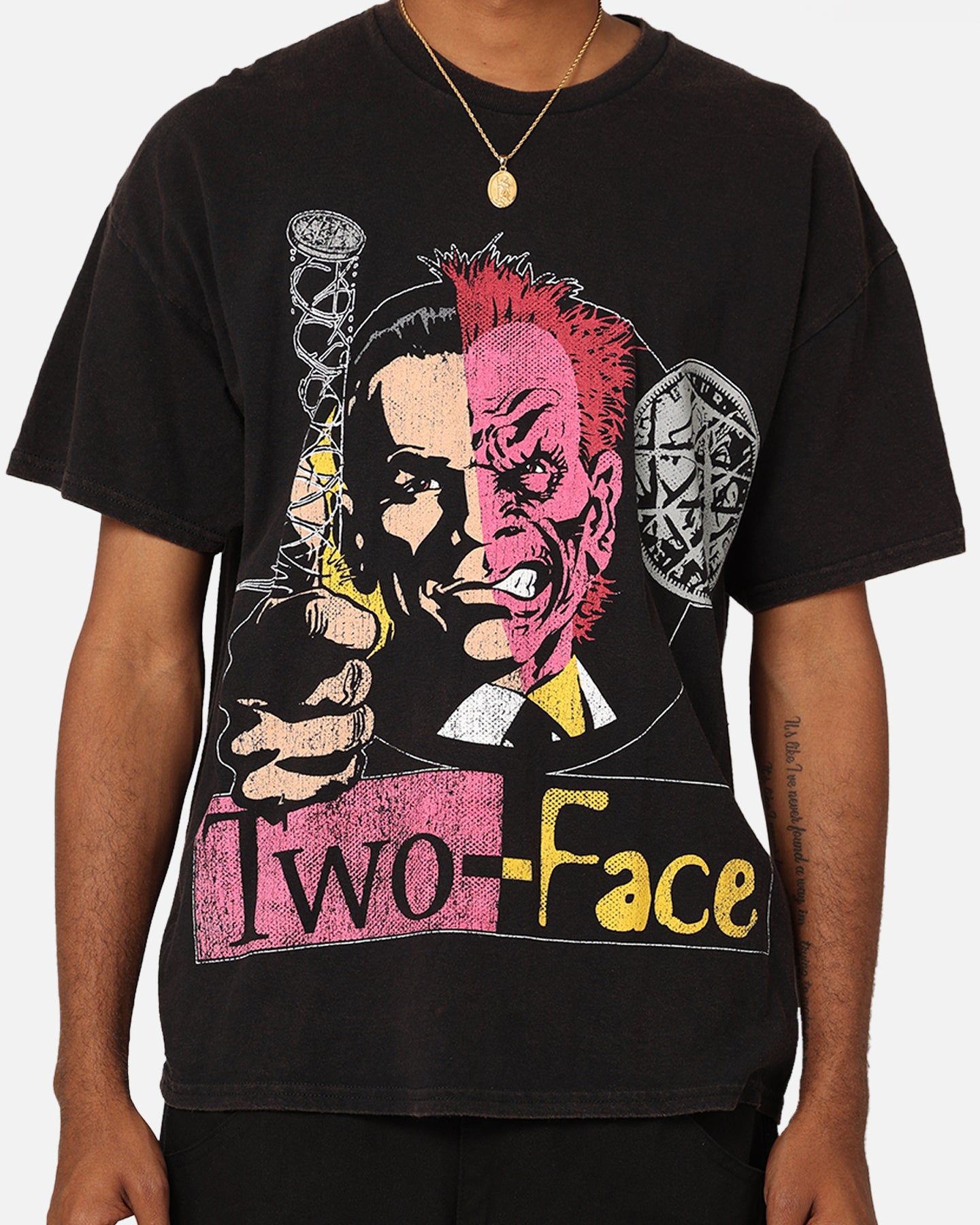 Goat Crew X DC Batman Two Face Vintage T-Shirt Black Wash sold by Culture Kings product image thumbnail 4