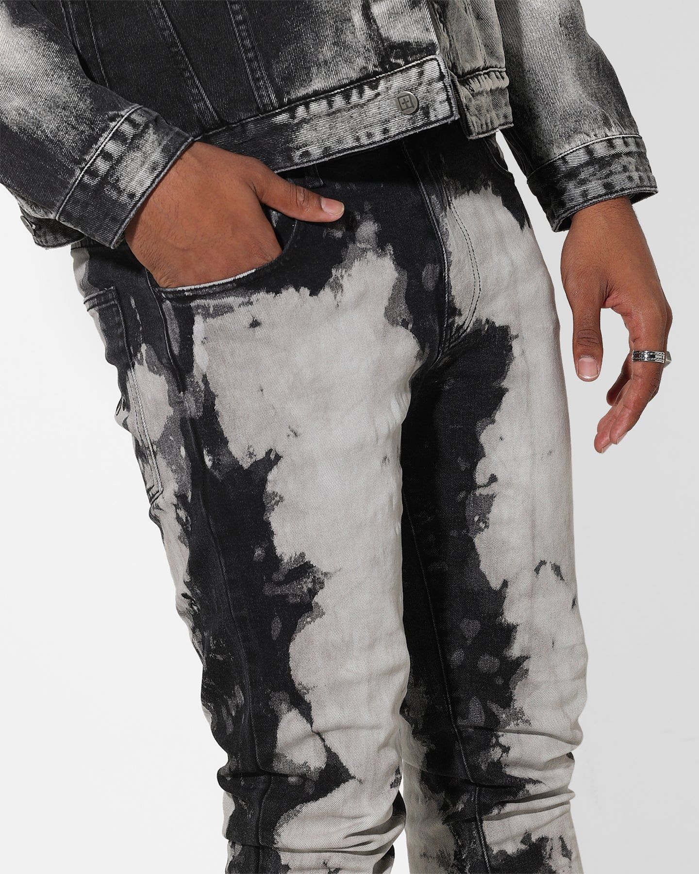 Saint Morta Splat Jeans Black/Grey sold by Culture Kings product image thumbnail 3