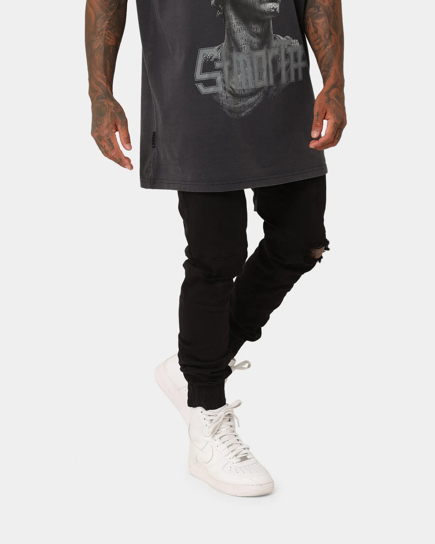 Saint Morta Doomsday Distressed Jogger Black sold by Culture Kings product image thumbnail 5