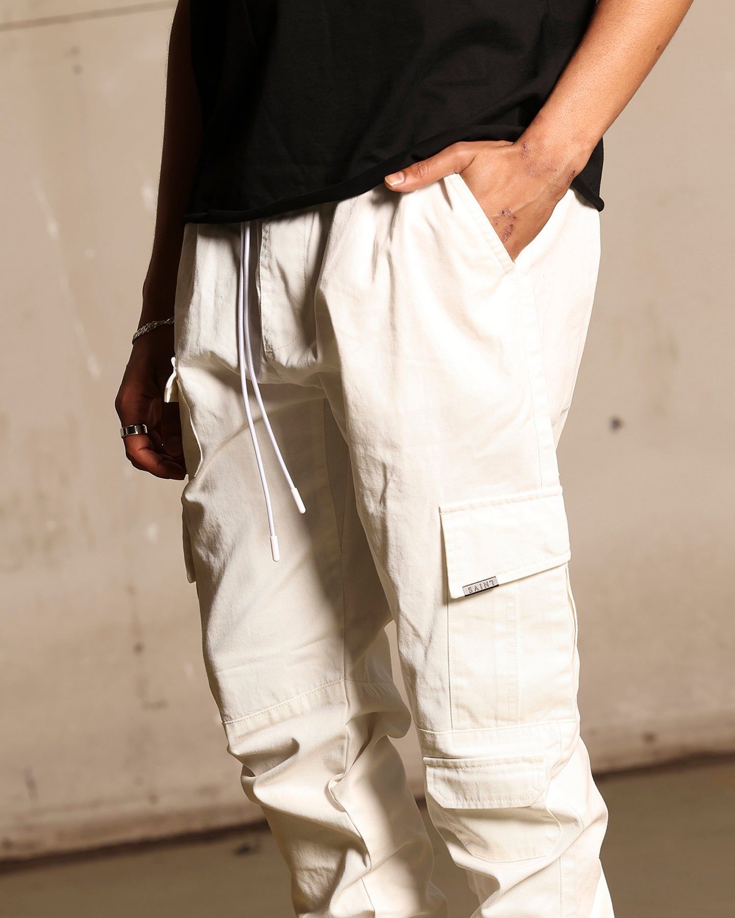 Saint Morta Utility Joggers Off White sold by Culture Kings product image thumbnail 4