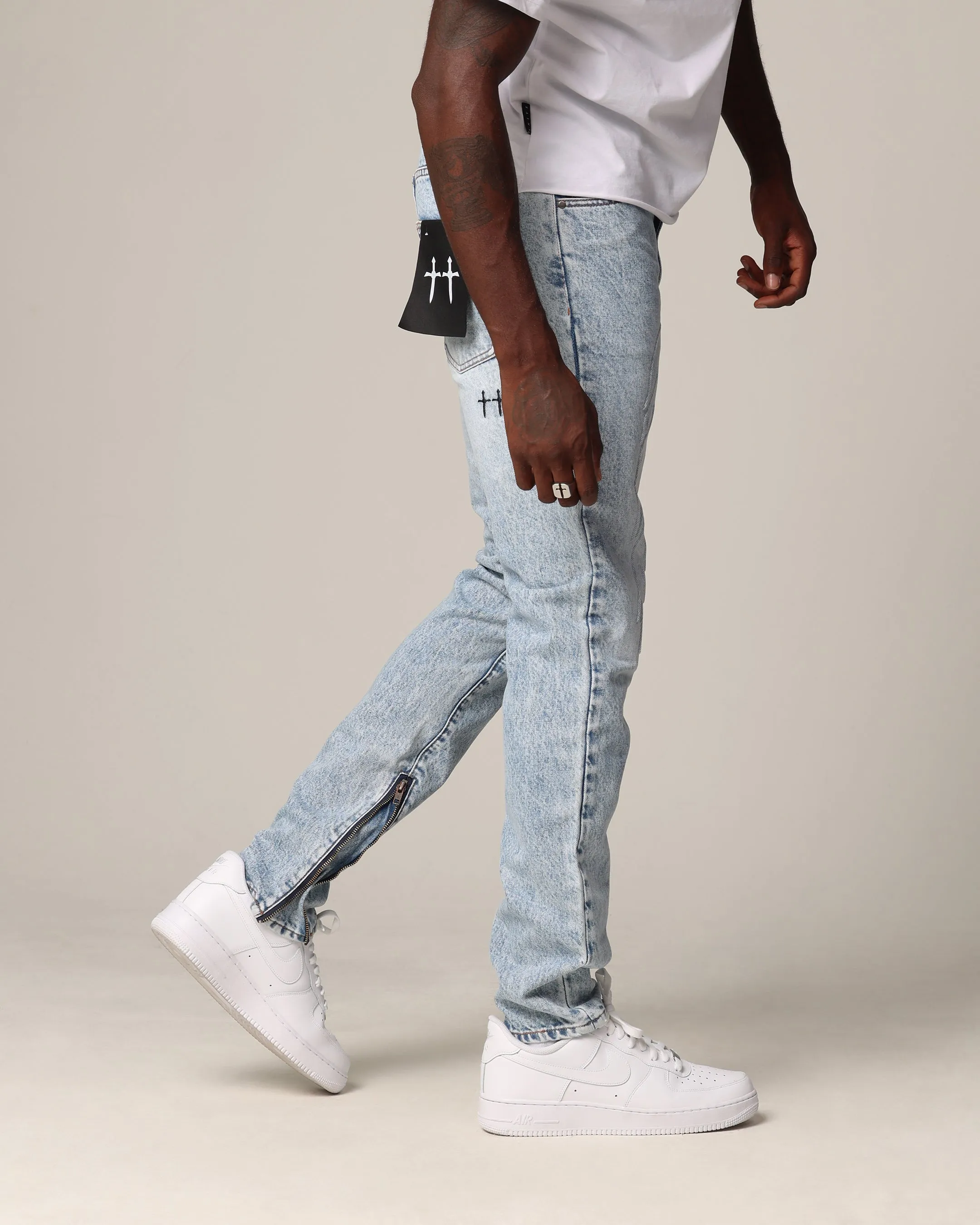 Saint Morta Inferno Fimi Jeans Blue Acidwash sold by Culture Kings product image thumbnail 5