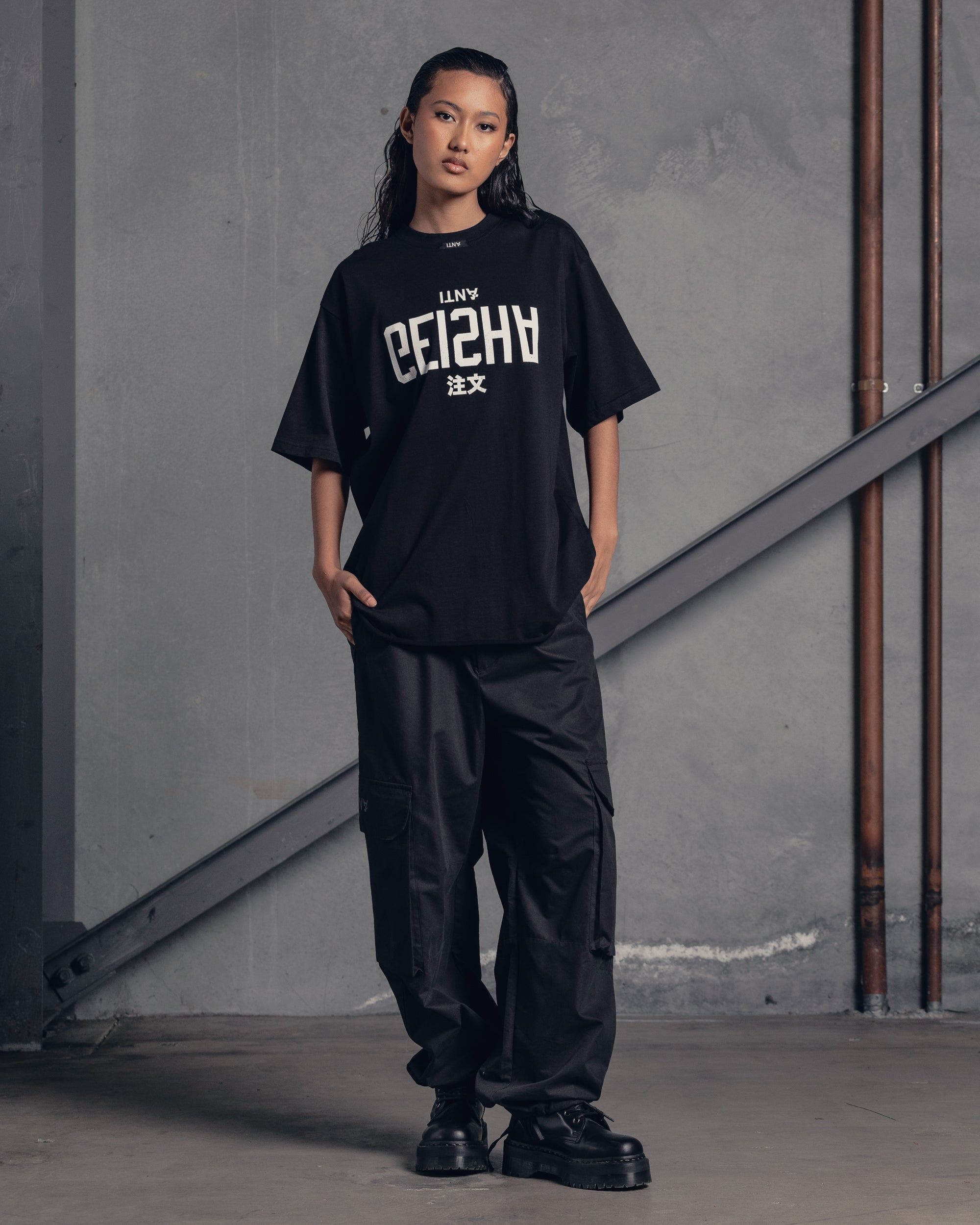 The Anti Order Geisha Baggy T-Shirt Black sold by Culture Kings