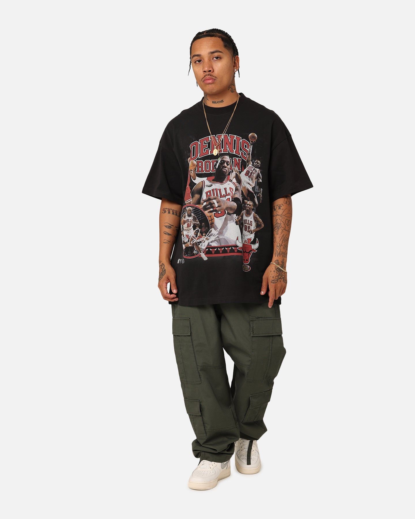 Mitchell & Ness Chicago Bulls Dennis Rodman Player T-Shirt Black sold by Culture Kings product image thumbnail 2