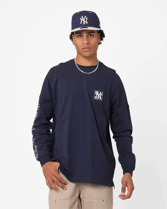 Majestic Athletic New York Yankees Checker Badge Long Sleeve T-Shirt True Navy sold by Culture Kings