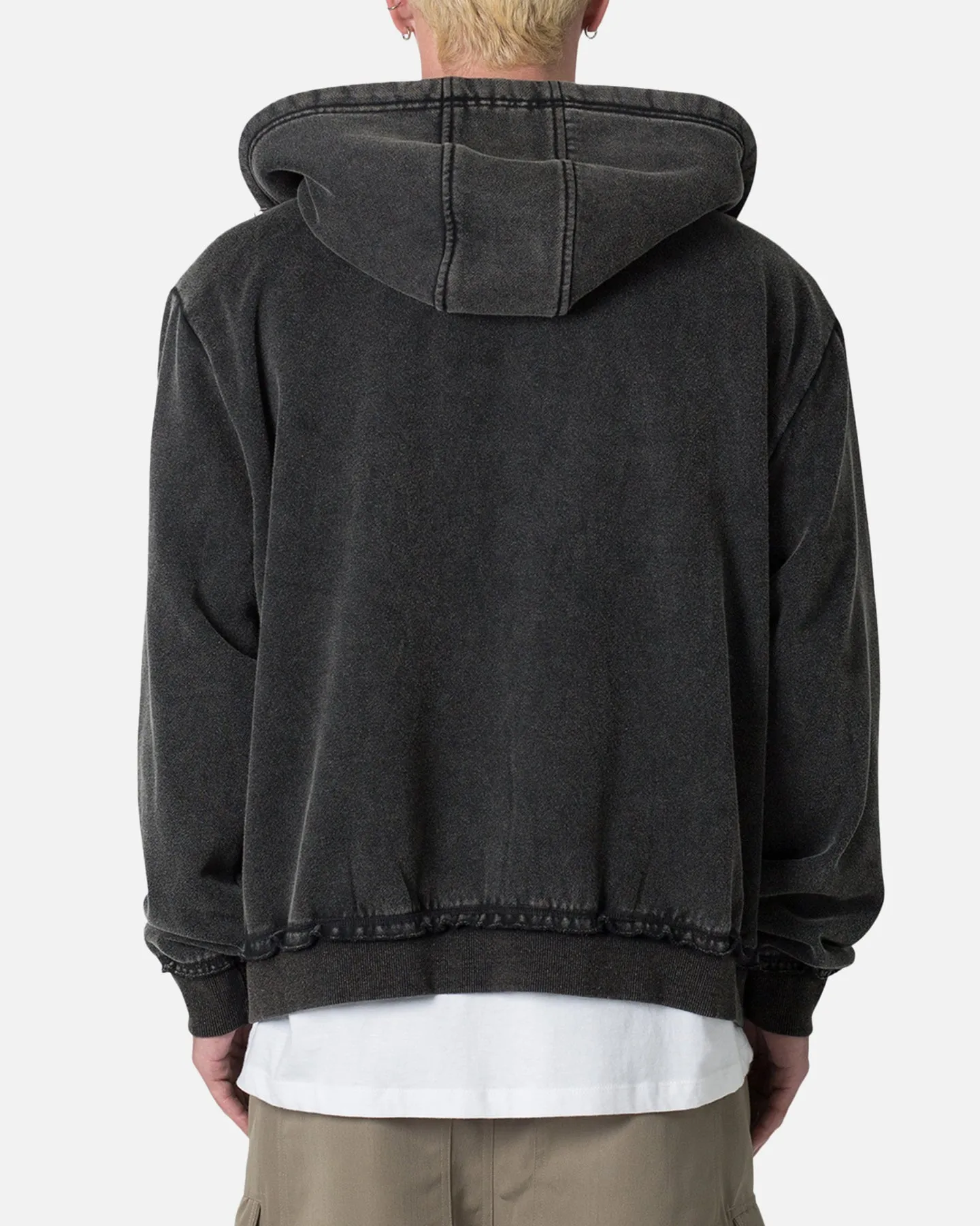 MNML Dual Zipper Hoodie Washed Black sold by Culture Kings product image thumbnail 4