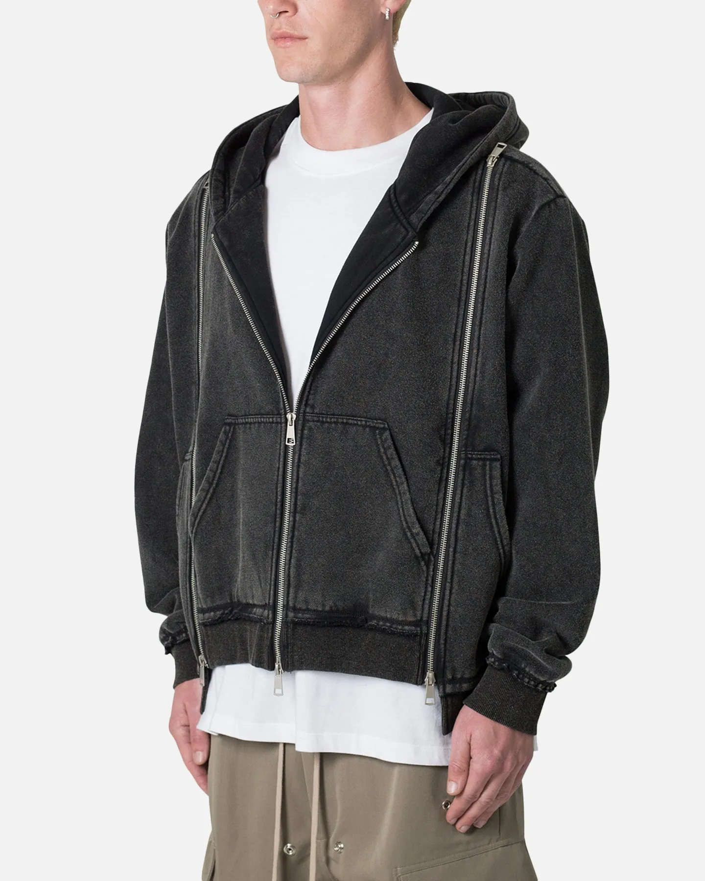 MNML Dual Zipper Hoodie Washed Black sold by Culture Kings product image thumbnail 2