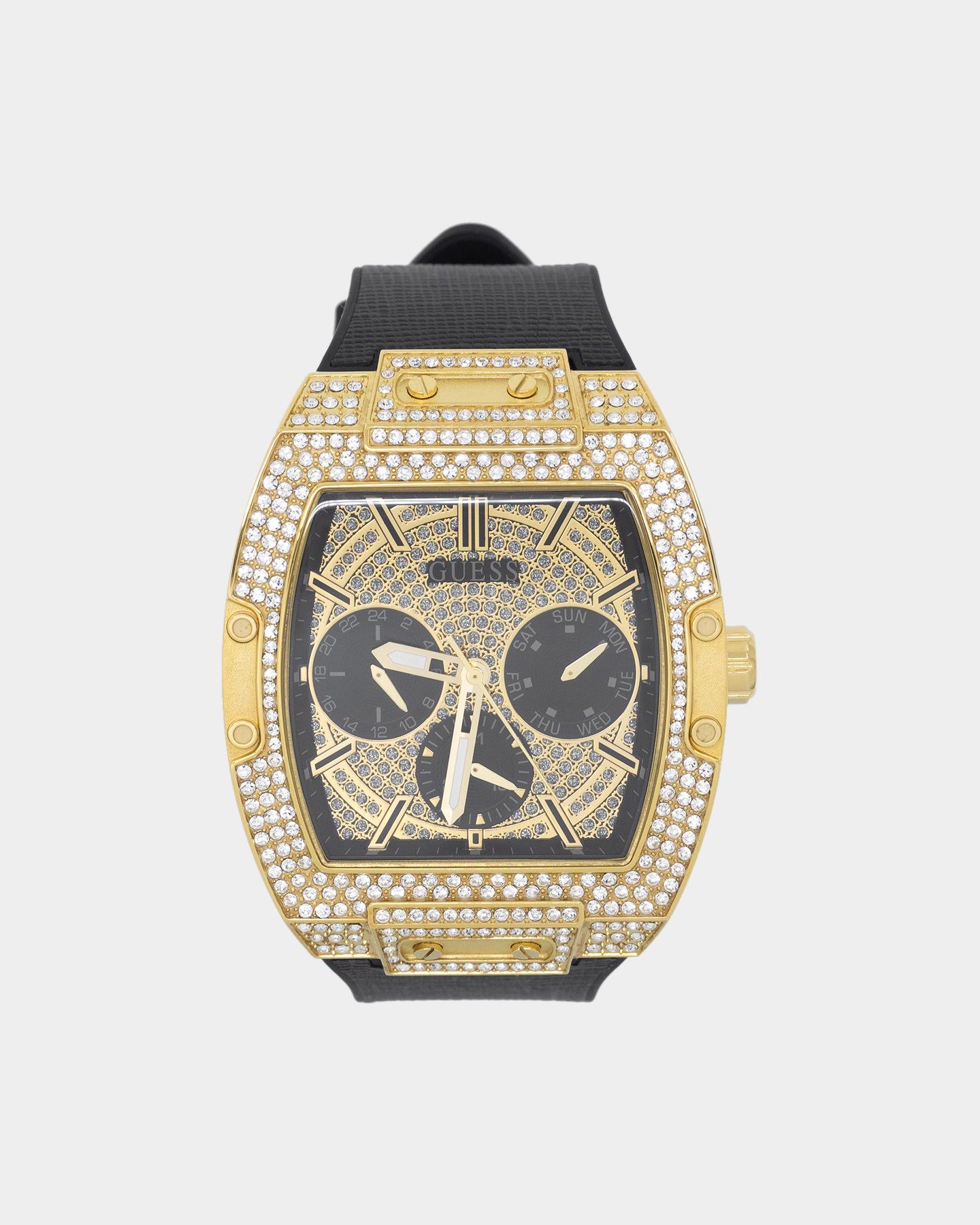 Guess Mainline Phoenix Gold Tone and Black Genuine Leather Flex Watch Gold sold by Culture Kings product image thumbnail 2