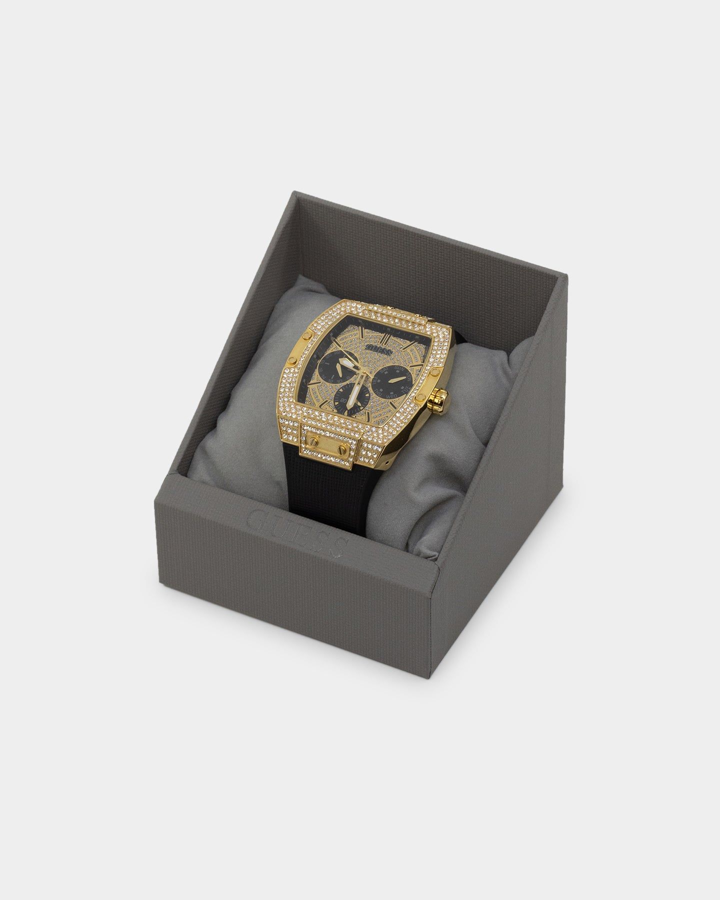 Guess Mainline Phoenix Gold Tone and Black Genuine Leather Flex Watch Gold sold by Culture Kings product image thumbnail 4