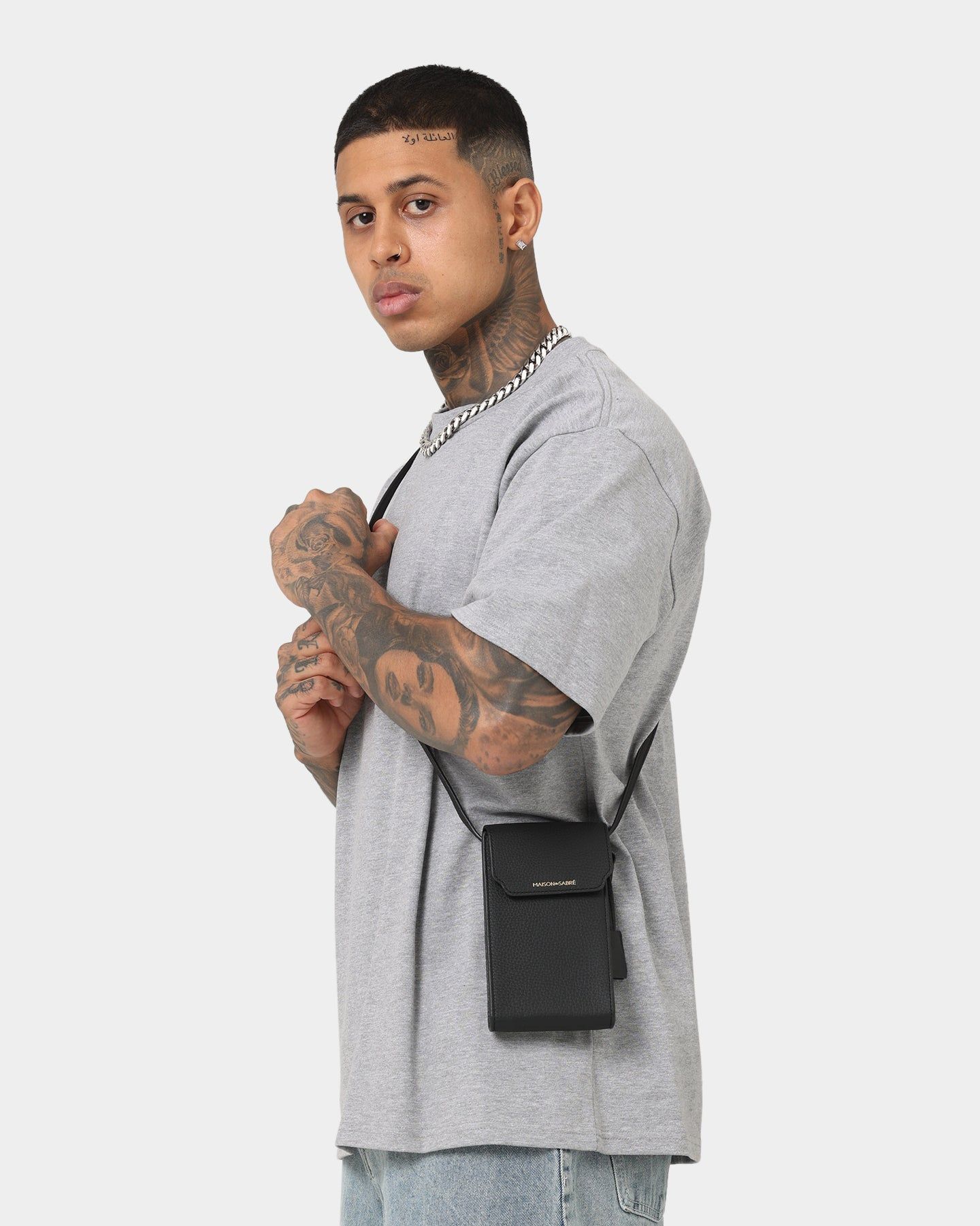 Maison De Sabre The Crossbody Phone Pouch Black Caviar sold by Culture Kings