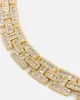Saint Morta Baguette Interlink Chain Iced Gold sold by Culture Kings