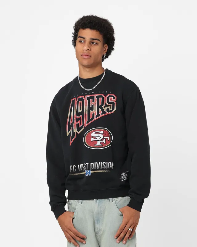 Majestic Athletic San Francisco 49ers Arch Rise Crew Sweatshirt Faded Black made by Culture Kings