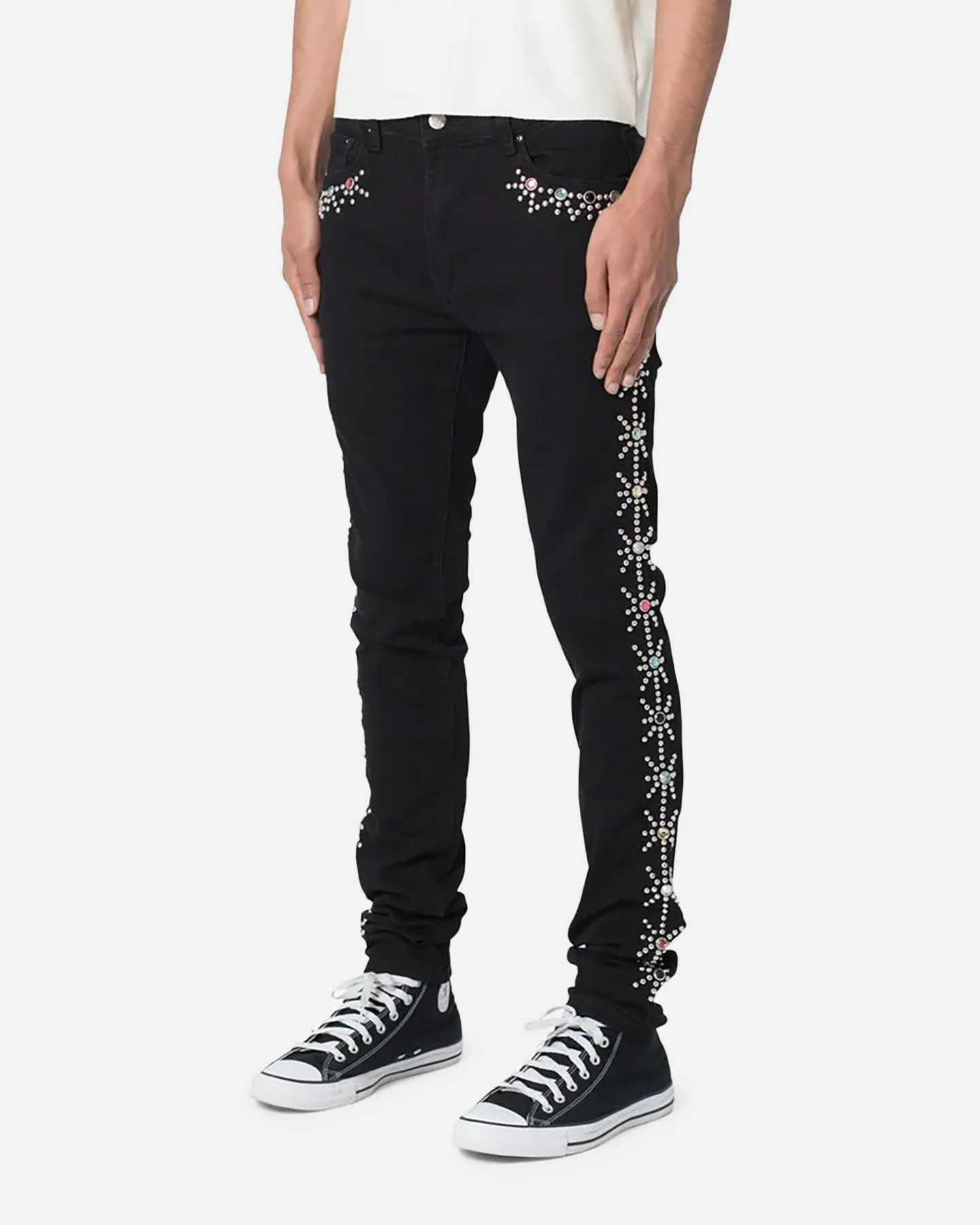 MNML X620 Studded Skinny Denim Jean Black sold by Culture Kings product image thumbnail 2
