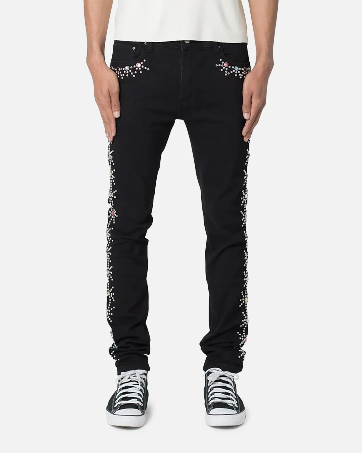 MNML X620 Studded Skinny Denim Jean Black sold by Culture Kings