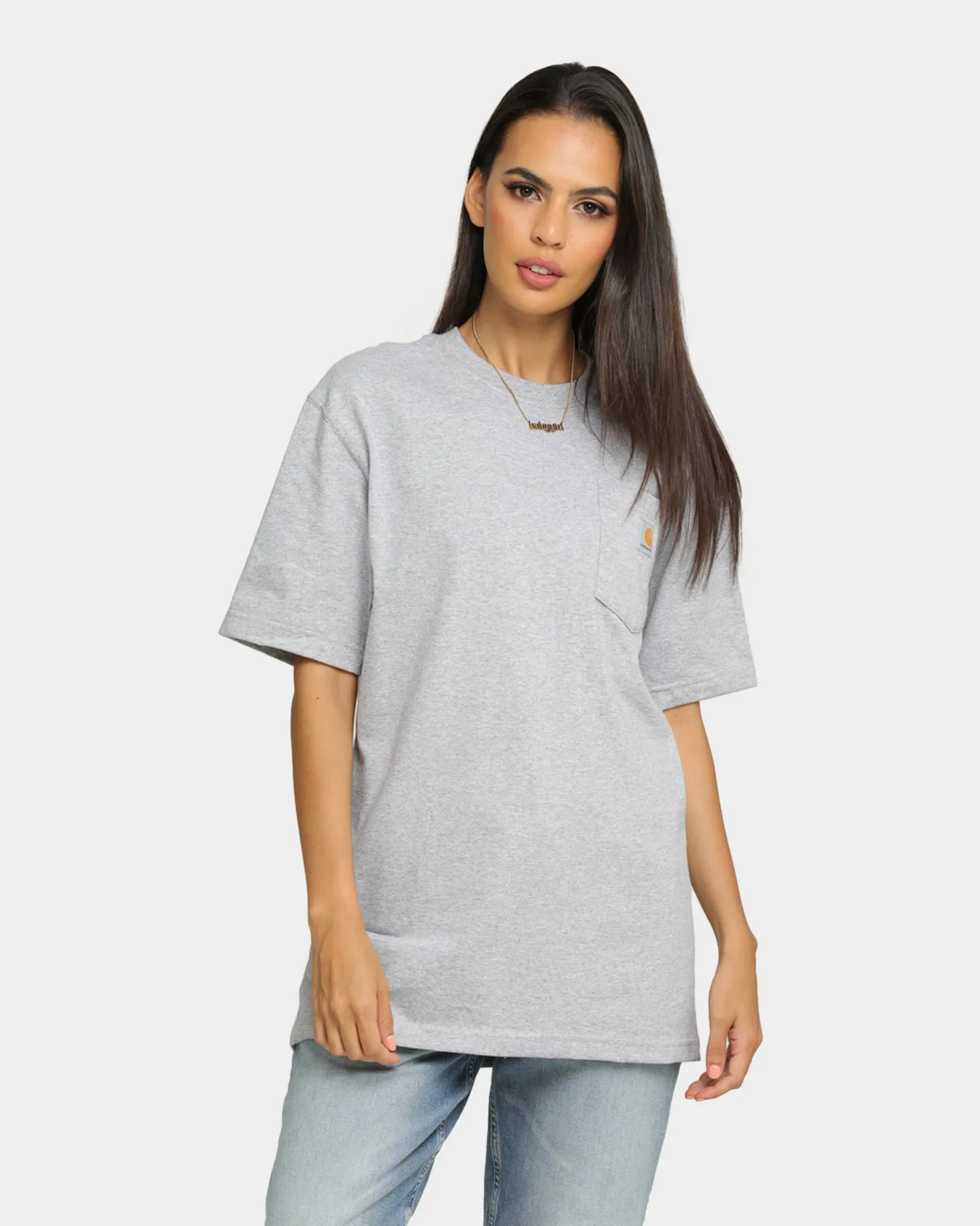 Carhartt Men's Carhartt Pocket Short Sleeve T-Shirt Heather Grey sold by Culture Kings