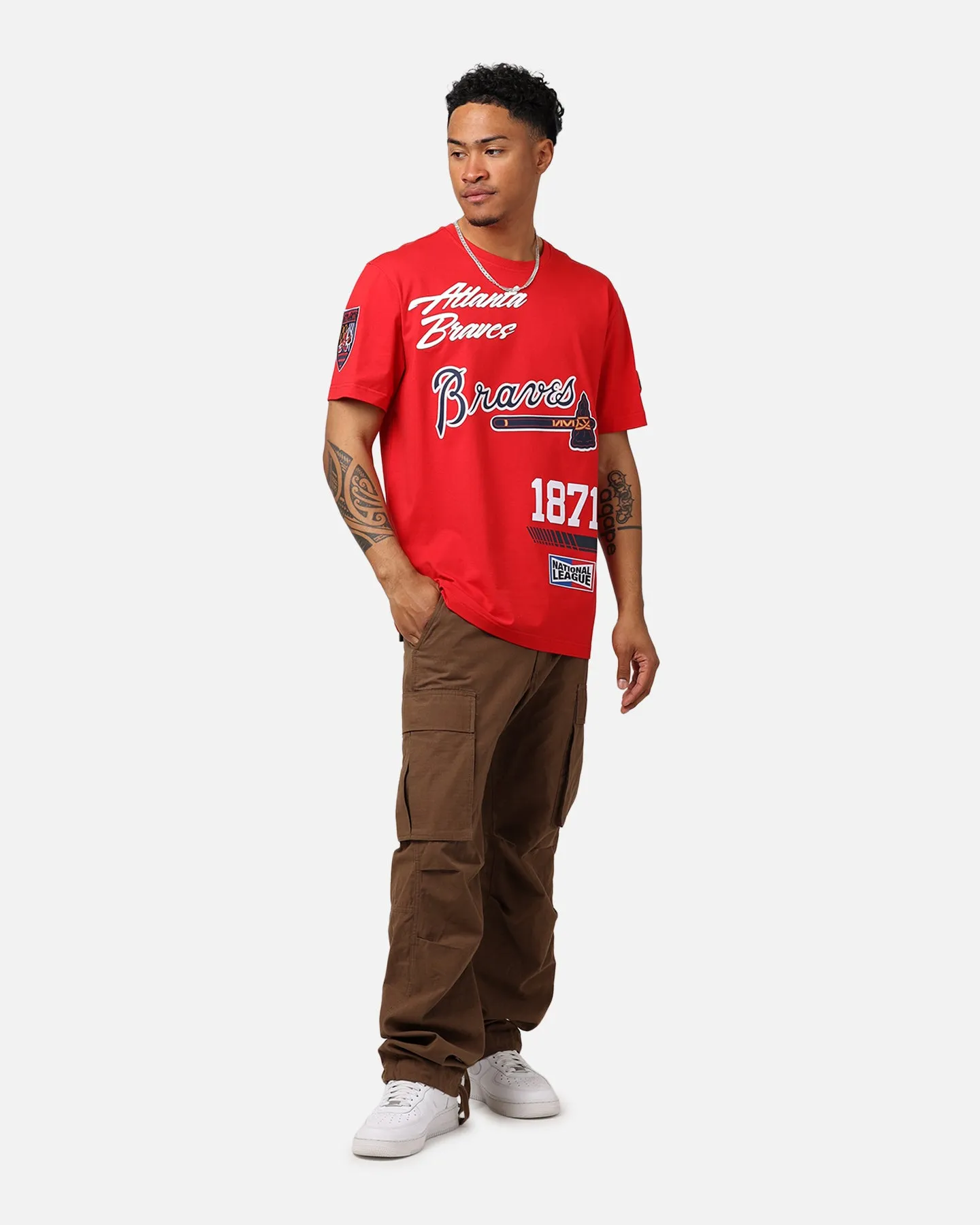 Pro Standard Atlanta Braves Fast Lane SJ T-Shirt Red sold by Culture Kings product image thumbnail 3