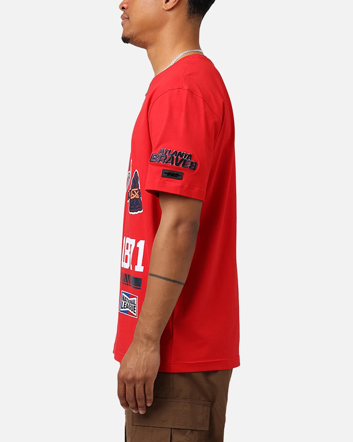 Pro Standard Atlanta Braves Fast Lane SJ T-Shirt Red sold by Culture Kings product image thumbnail 5