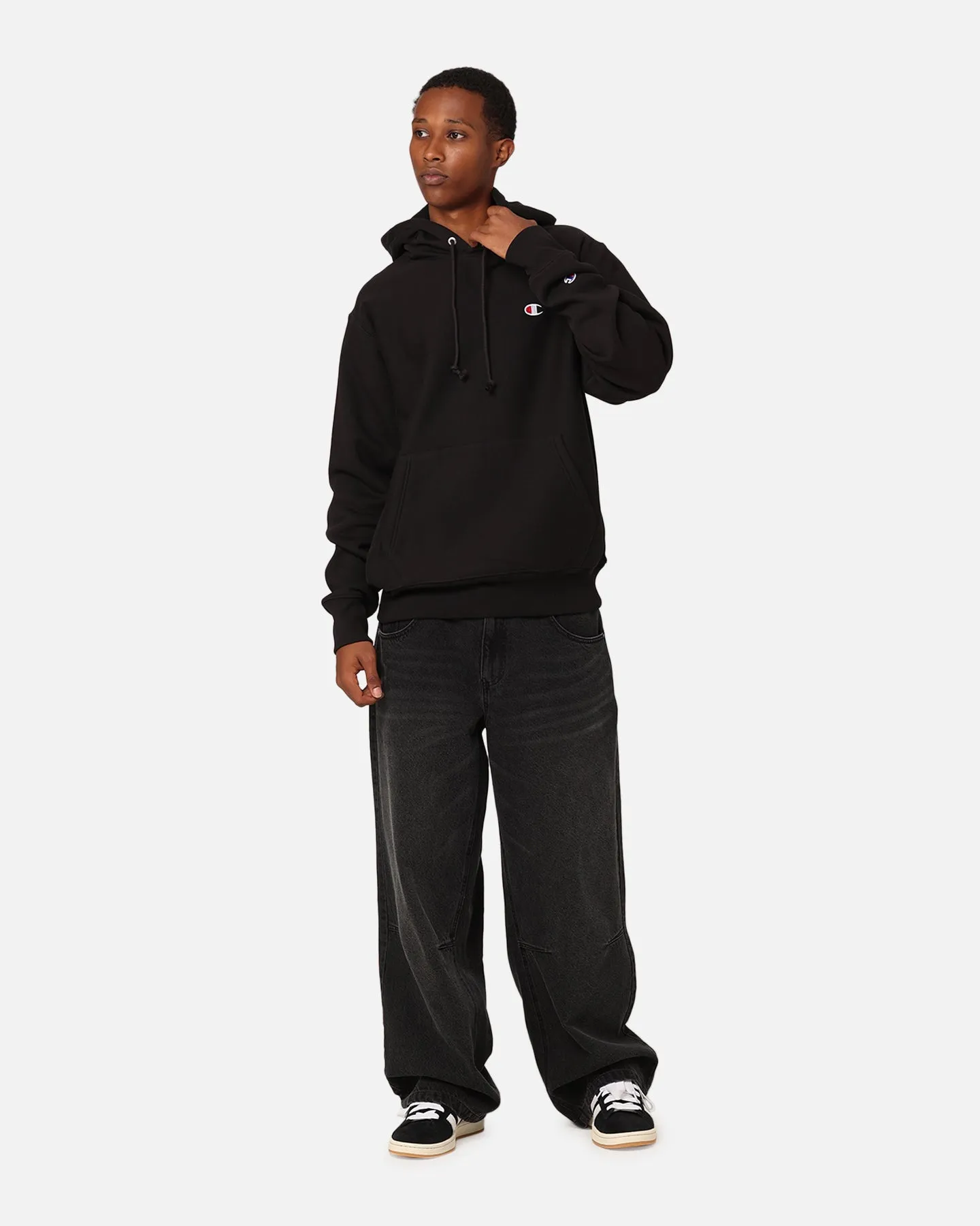 Champion Reverse Weave Small C Hoodie Black sold by Culture Kings product image thumbnail 2