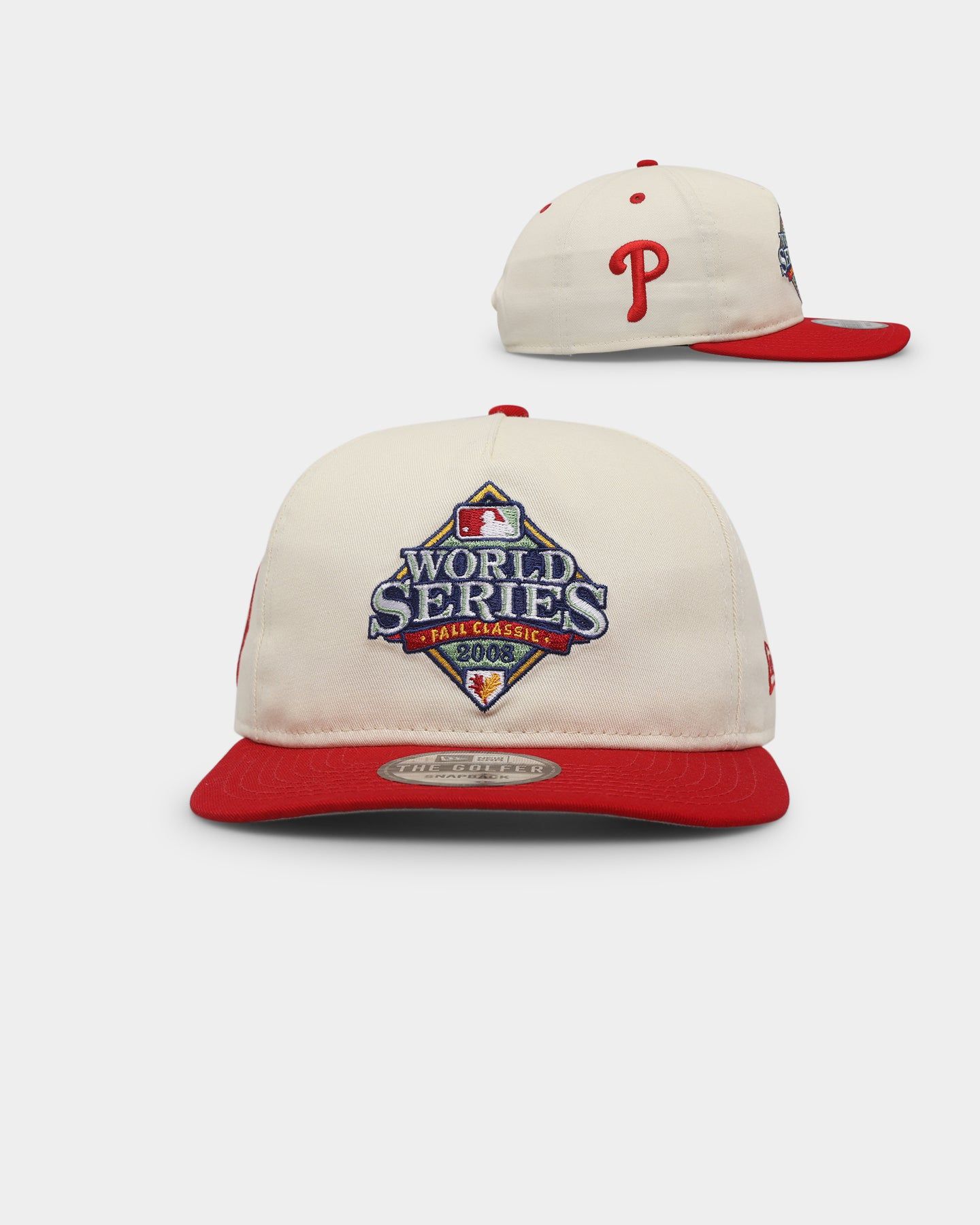 New Era Philadelphia Phillies '2000s World Series Through The Decades' 2008 World Series Golfer Snapback Chrome White sold by Culture Kings
