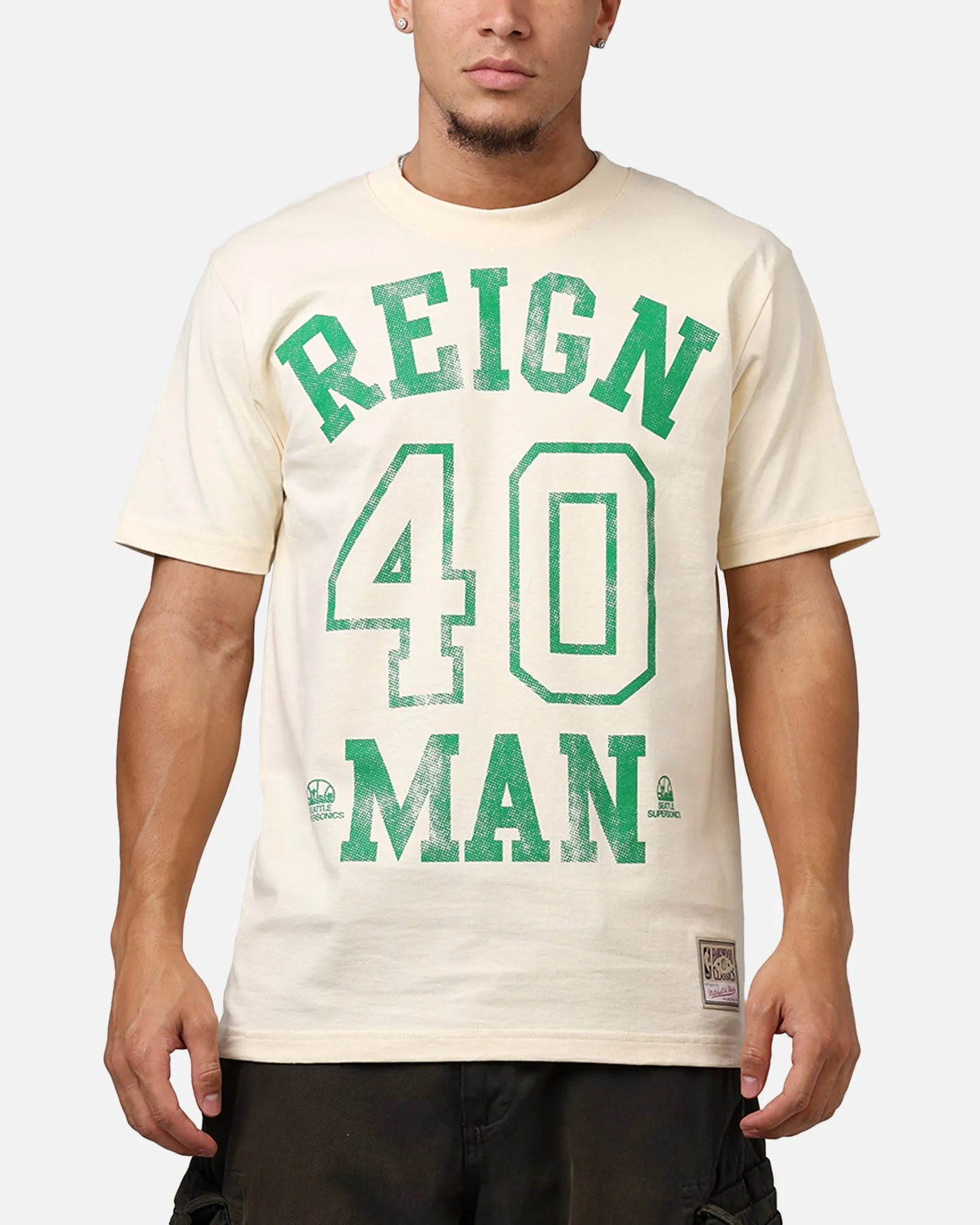 Mitchell & Ness Seattle Sonics Reign Man Kemp T-Shirt White sold by Culture Kings