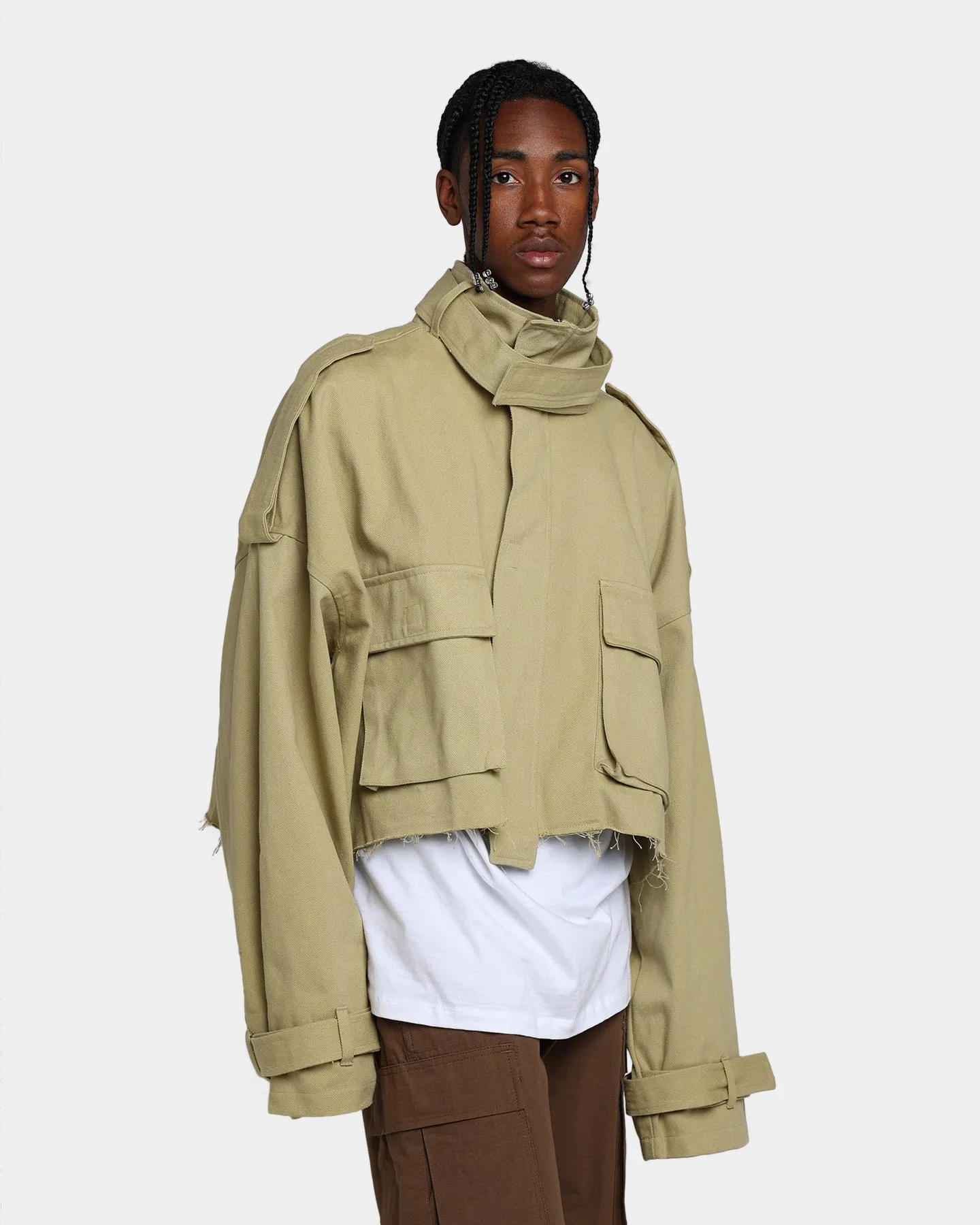 DNSR ■ M65 Vintage Crop Jacket MNML Cropped M65 Jacket Olive | Culture Kings US