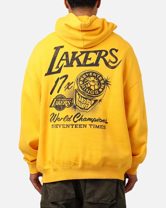 Mitchell & Ness Los Angeles Lakers Rings Hoodie Ochre sold by Culture Kings