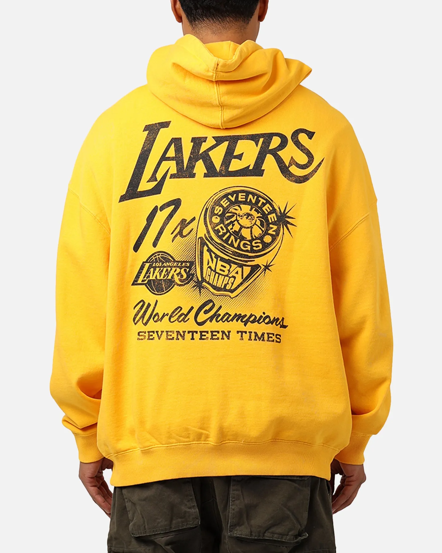 Mitchell & Ness Los Angeles Lakers Rings Hoodie Ochre sold by Culture Kings