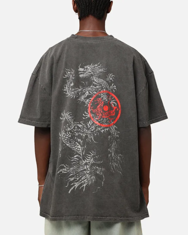 Saint Morta Dragon T-Shirt Black Wash sold by Culture Kings