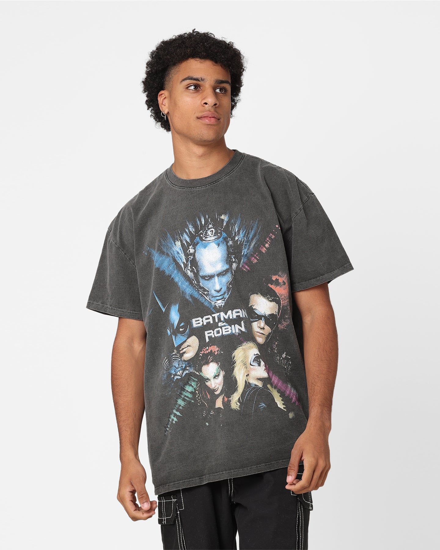 American Thrift X DC 1997 Batman & Robin Heavyweight Vintage T-Shirt Black Wash sold by Culture Kings