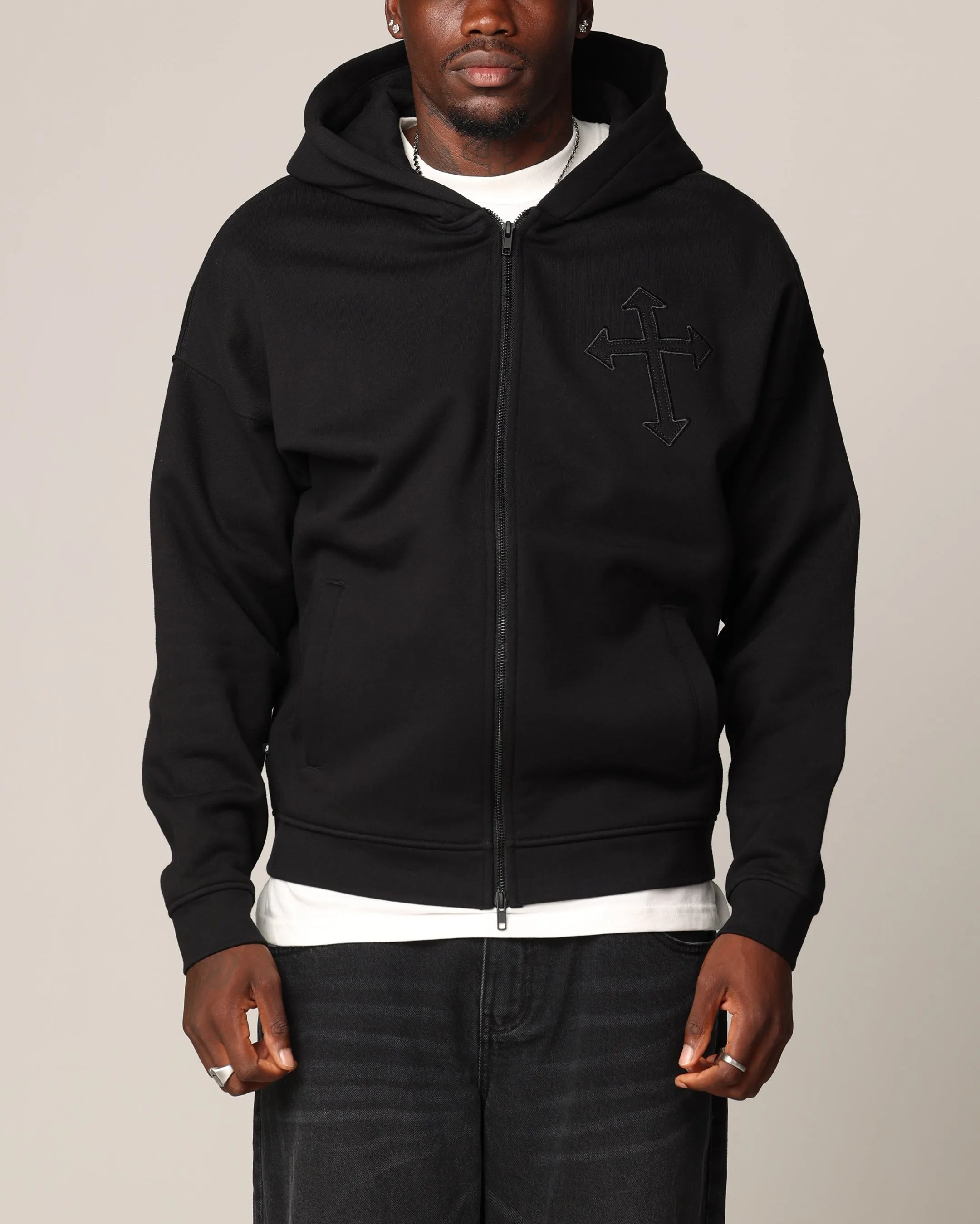 Saint Morta Sorrows Zip Hoodie Black sold by Culture Kings product image thumbnail 2
