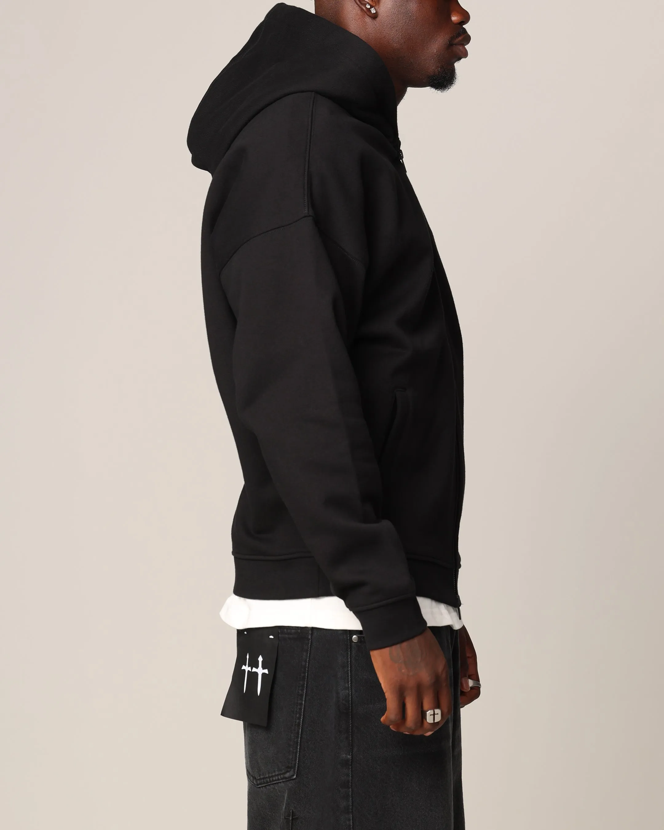 Saint Morta Sorrows Zip Hoodie Black sold by Culture Kings product image thumbnail 5