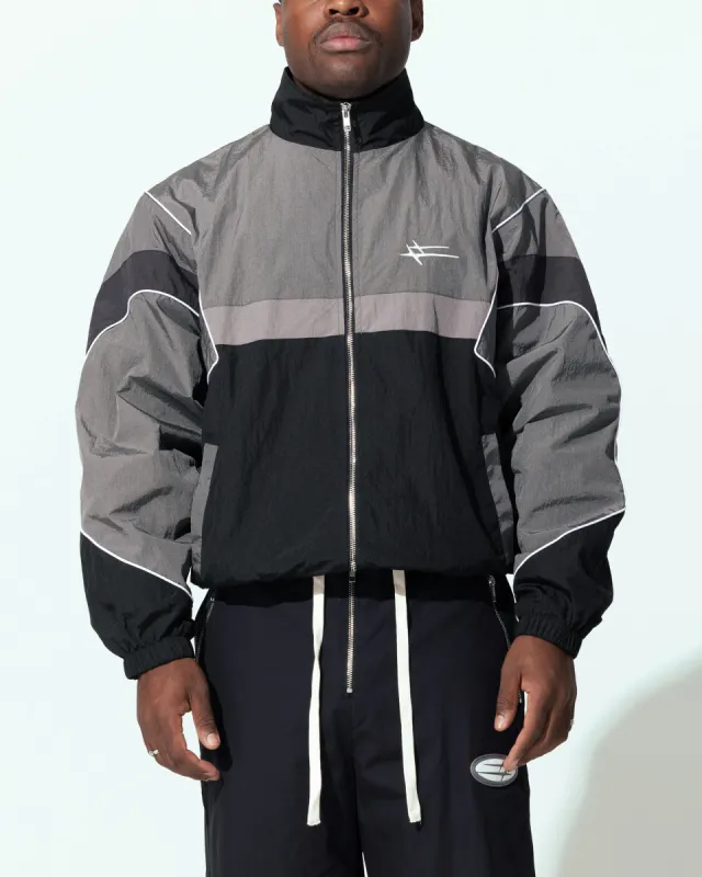 Loiter Axel Track Jacket Black/Grey sold by Culture Kings