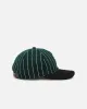 New Era Oakland Athletics 9FIFTY Retro Melton Pinstripe Strapback Dark Green/Black sold by Culture Kings