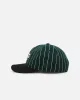 New Era Oakland Athletics 9FIFTY Retro Melton Pinstripe Strapback Dark Green/Black sold by Culture Kings