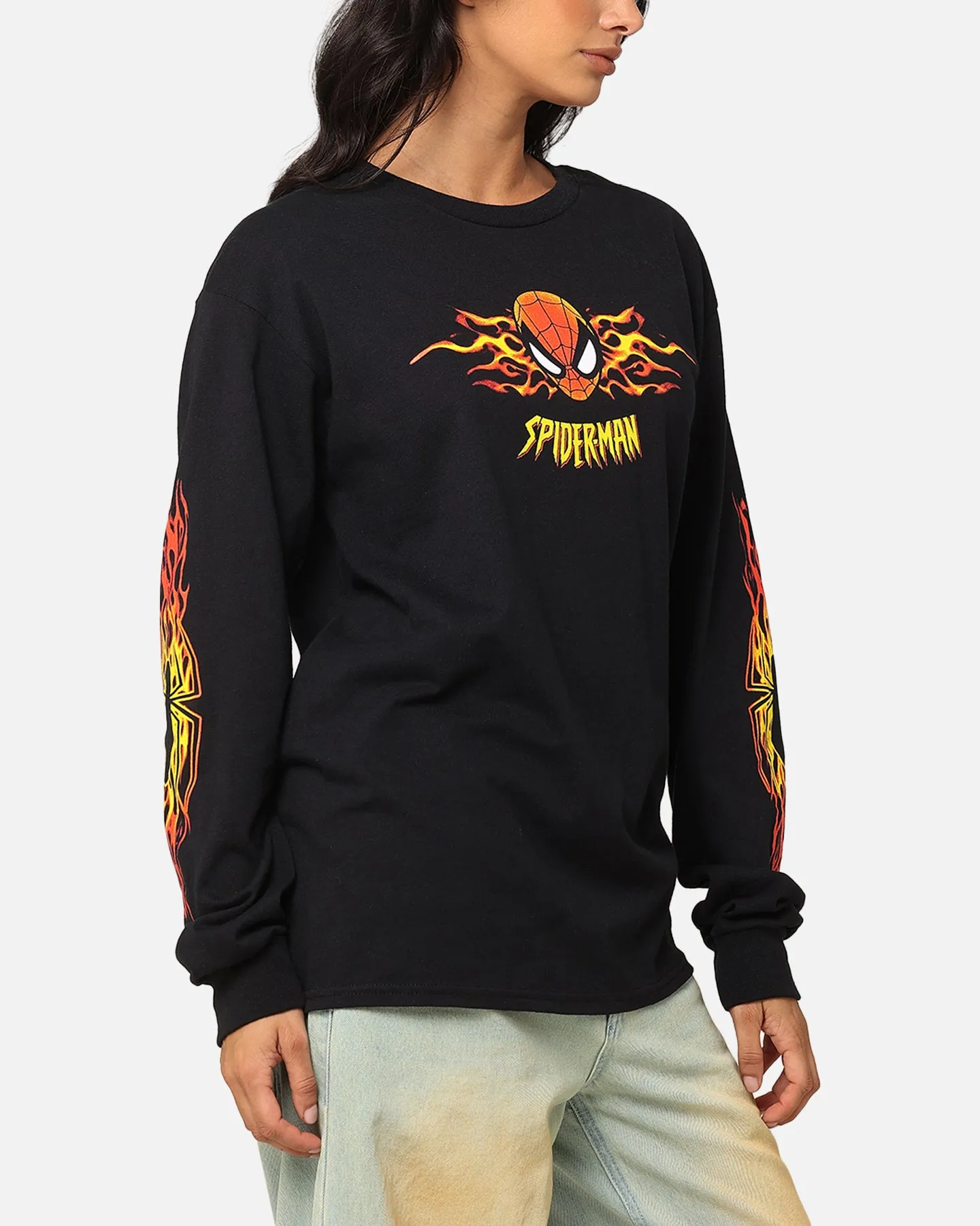 Goat Crew Marvel Spider-Man Y2K Spidey Long Sleeve T-Shirt Black sold by Culture Kings product image thumbnail 4