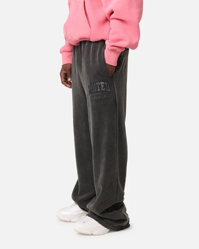 Loiter College Dropout Trackpants Washed Black sold by Culture Kings