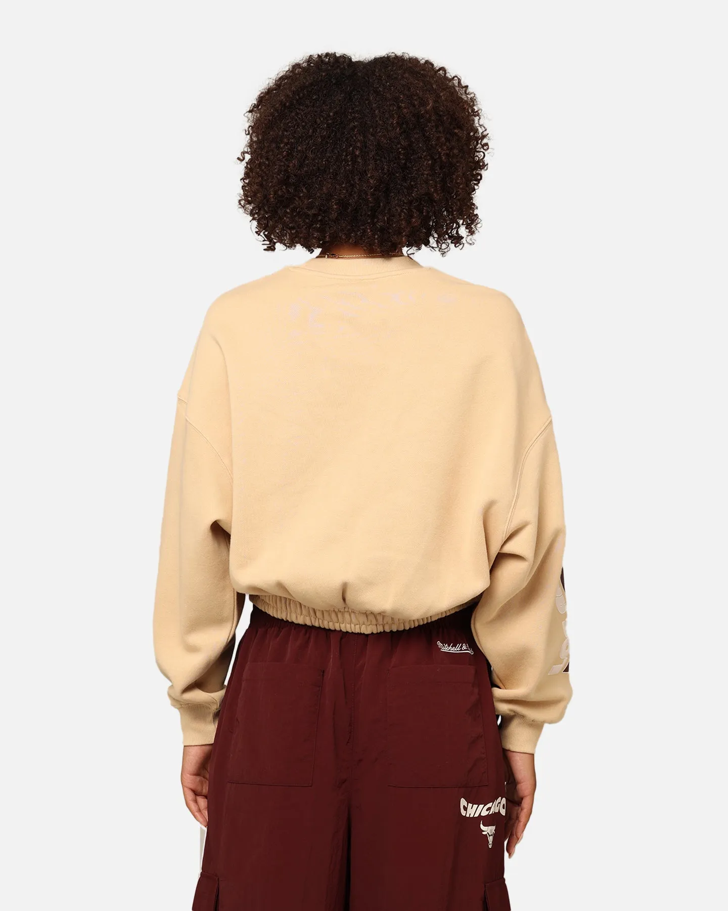 Mitchell & Ness Women's Los Angeles Raiders Dazed Cropped Crewneck Warm Sand sold by Culture Kings product image thumbnail 4