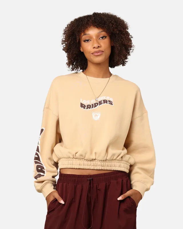 Mitchell & Ness Women's Los Angeles Raiders Dazed Cropped Crewneck Warm Sand sold by Culture Kings